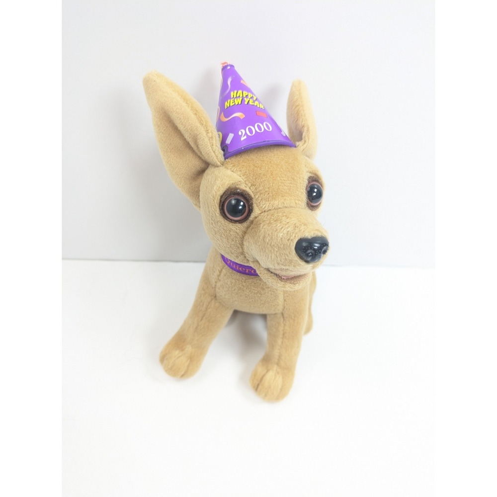 Taco Bell Plush Dog Talking Chihuahua Year 2000 "Happy New Year Amigos" Works!